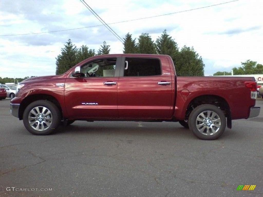 2010 Tundra Platinum CrewMax 4x4 - Salsa Red Pearl / Black photo #20