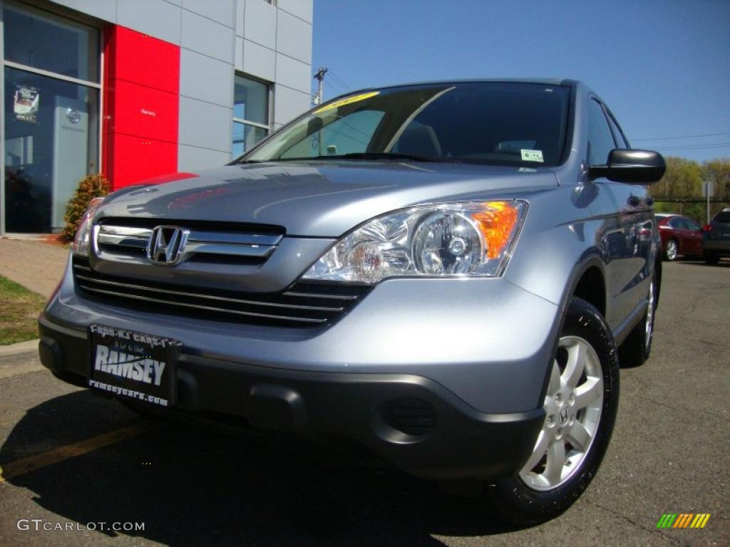 2007 CR-V EX 4WD - Glacier Blue Metallic / Gray photo #3