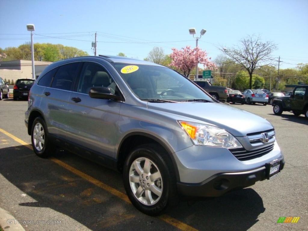 2007 CR-V EX 4WD - Glacier Blue Metallic / Gray photo #14