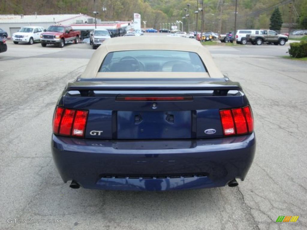 2002 Mustang GT Convertible - True Blue Metallic / Medium Parchment photo #3