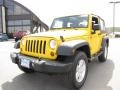 2008 Detonator Yellow Jeep Wrangler X 4x4  photo #2