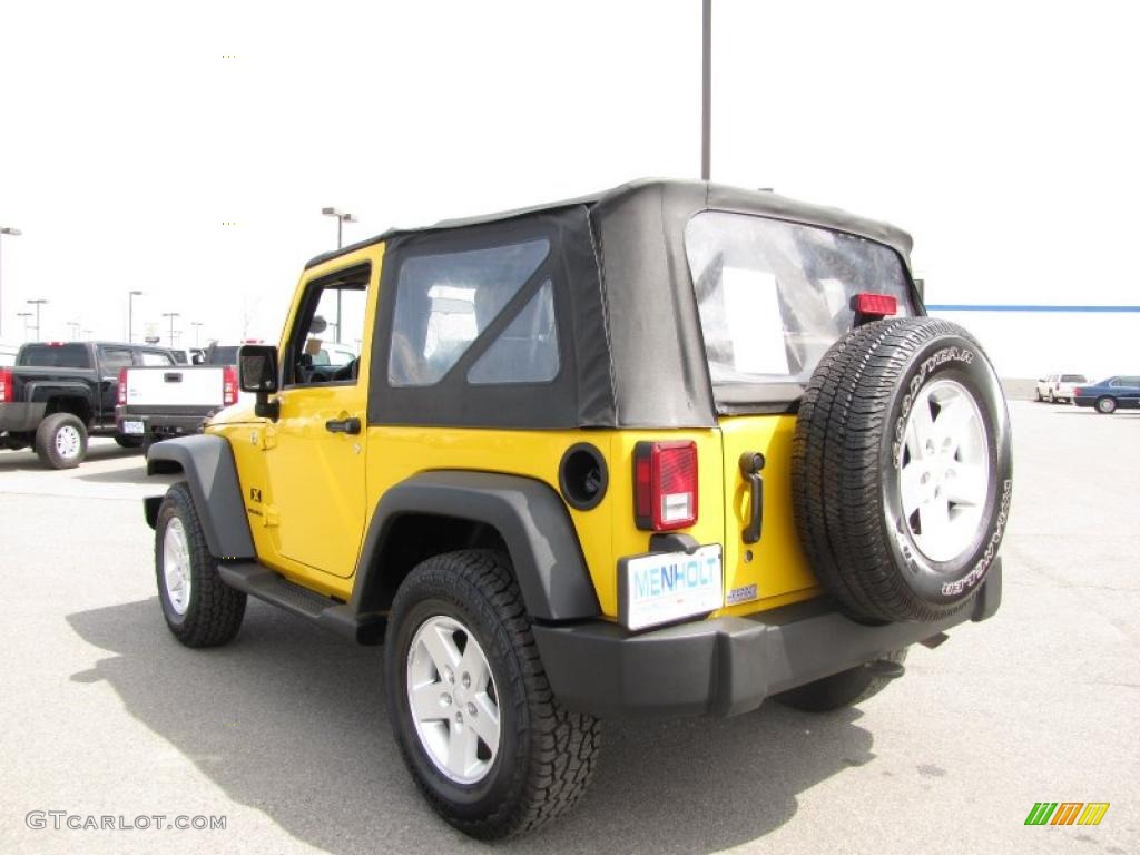 2008 Wrangler X 4x4 - Detonator Yellow / Dark Slate Gray/Medium Slate Gray photo #3