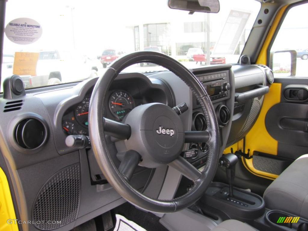 2008 Wrangler X 4x4 - Detonator Yellow / Dark Slate Gray/Medium Slate Gray photo #6