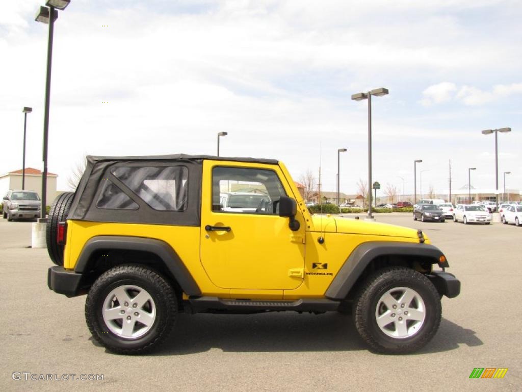 2008 Wrangler X 4x4 - Detonator Yellow / Dark Slate Gray/Medium Slate Gray photo #9