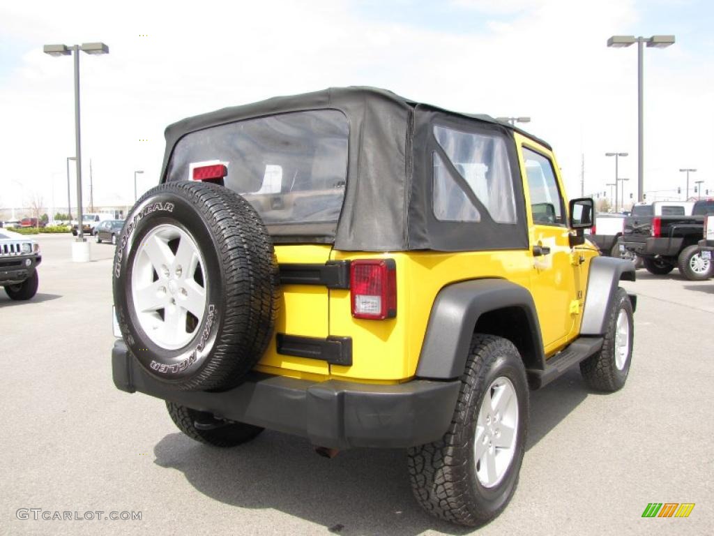 2008 Wrangler X 4x4 - Detonator Yellow / Dark Slate Gray/Medium Slate Gray photo #10