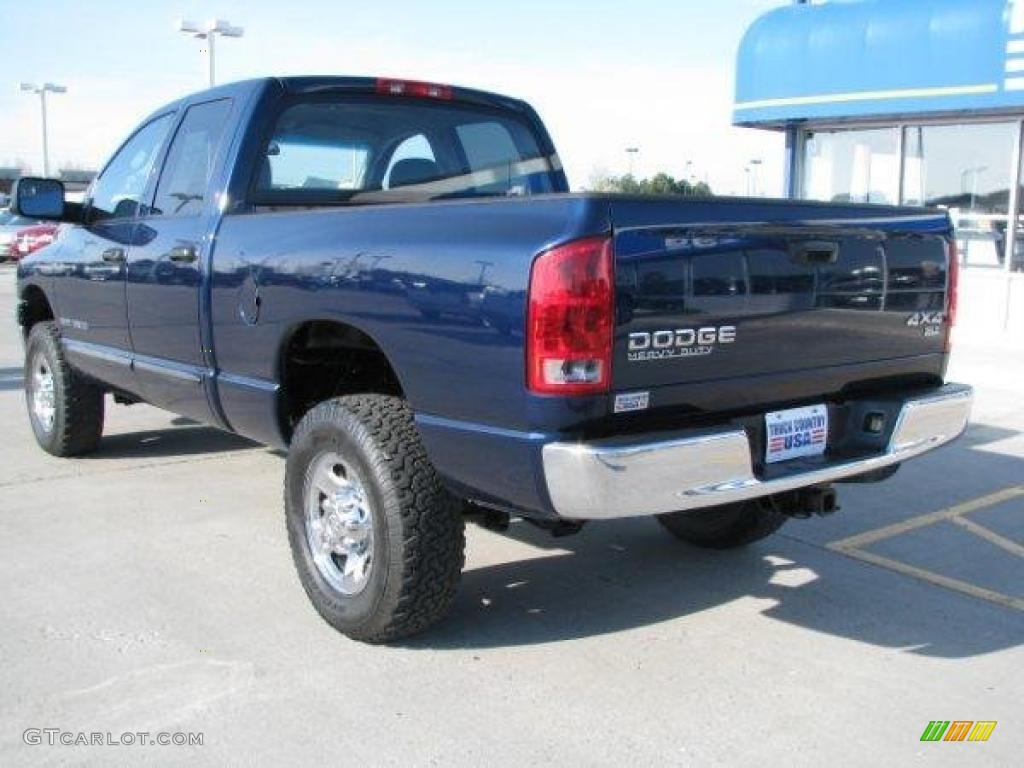 2003 Ram 2500 SLT Quad Cab 4x4 - Patriot Blue Pearl / Dark Slate Gray photo #3