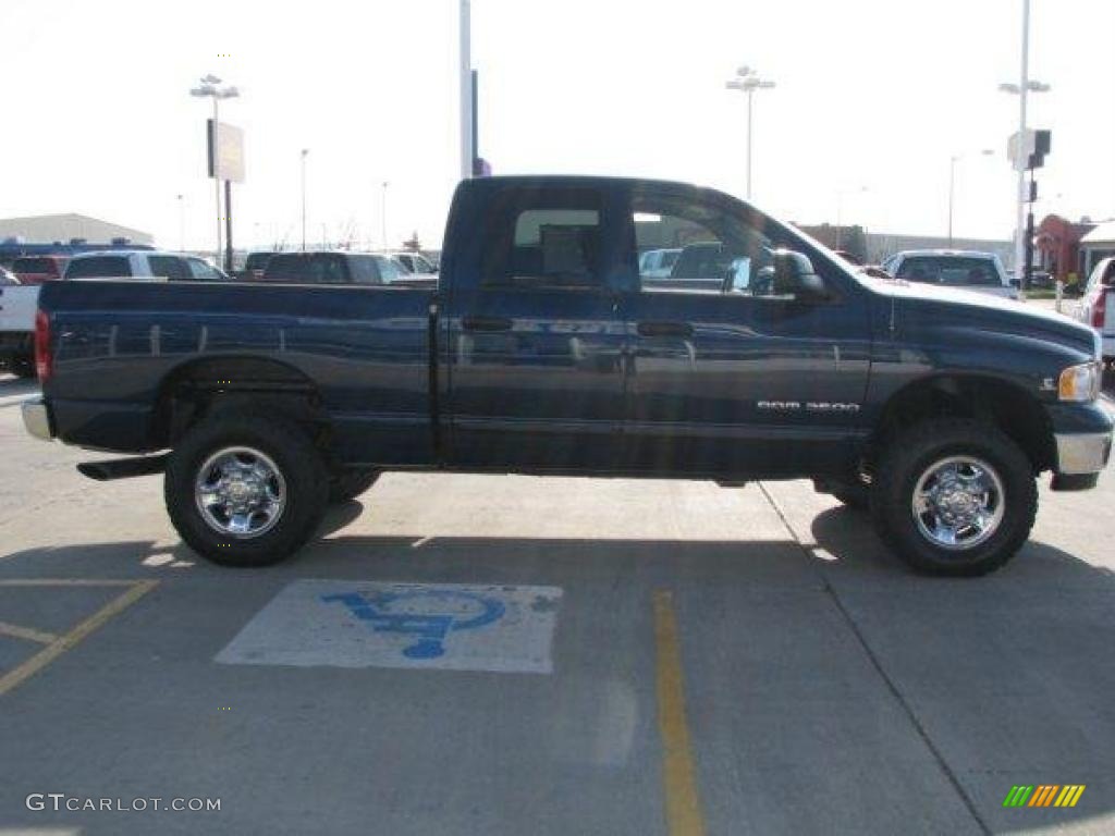 2003 Ram 2500 SLT Quad Cab 4x4 - Patriot Blue Pearl / Dark Slate Gray photo #12