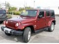 2008 Red Rock Crystal Pearl Jeep Wrangler Unlimited Sahara 4x4  photo #1