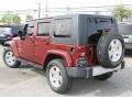 2008 Red Rock Crystal Pearl Jeep Wrangler Unlimited Sahara 4x4  photo #9