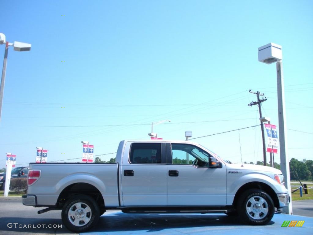 2010 F150 XLT SuperCrew - Ingot Silver Metallic / Medium Stone photo #6