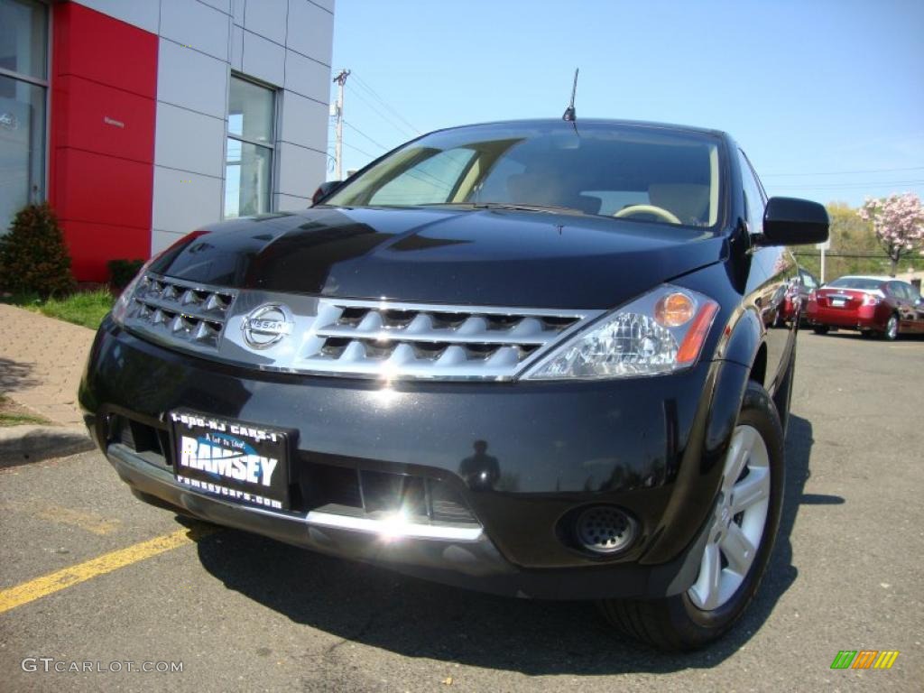 2006 Murano S AWD - Super Black / Cafe Latte photo #3