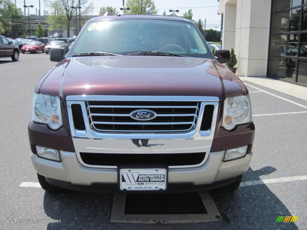 2006 Explorer Eddie Bauer 4x4 - Dark Cherry Metallic / Camel photo #2