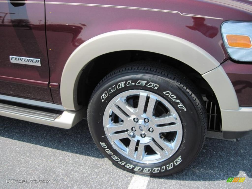 2006 Explorer Eddie Bauer 4x4 - Dark Cherry Metallic / Camel photo #4