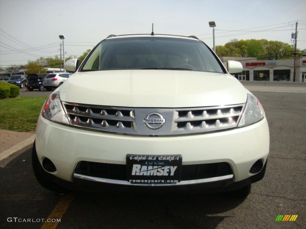 2007 Murano S AWD - Glacier Pearl White / Cafe Latte photo #2