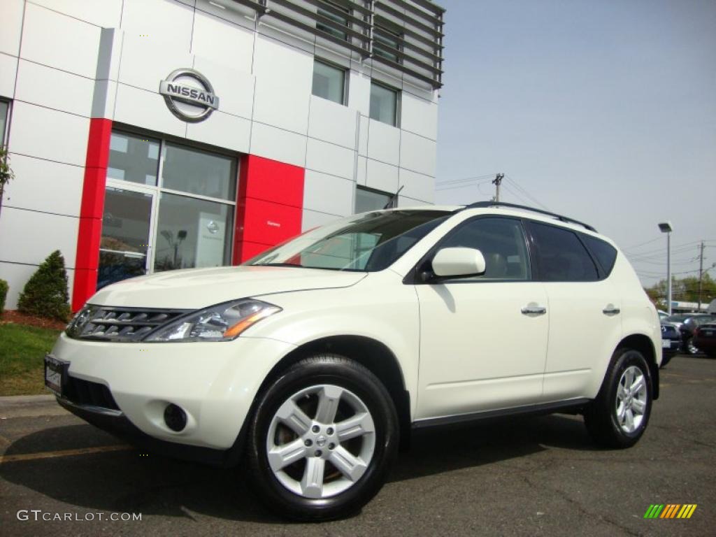 2007 Murano S AWD - Glacier Pearl White / Cafe Latte photo #4