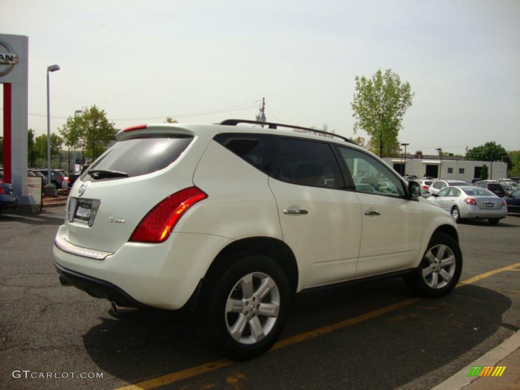 2007 Murano S AWD - Glacier Pearl White / Cafe Latte photo #10