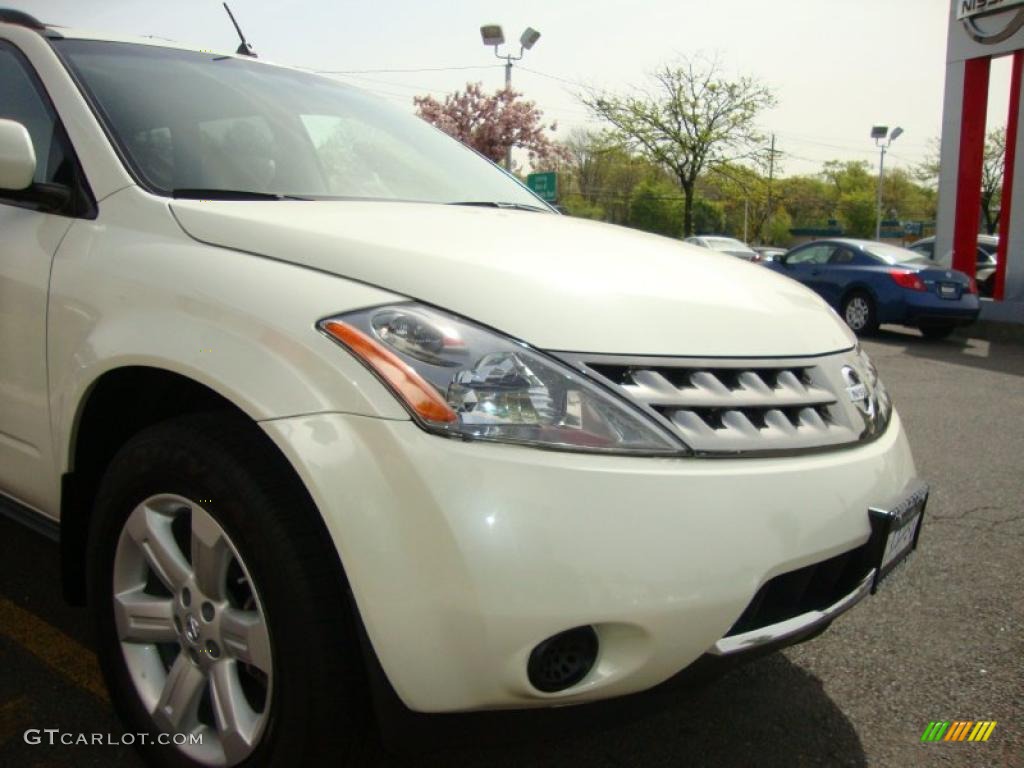 2007 Murano S AWD - Glacier Pearl White / Cafe Latte photo #22