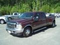 2004 Dark Toreador Red Metallic Ford F350 Super Duty Lariat Crew Cab Dually  photo #1