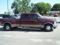 2004 Dark Toreador Red Metallic Ford F350 Super Duty Lariat Crew Cab Dually  photo #4