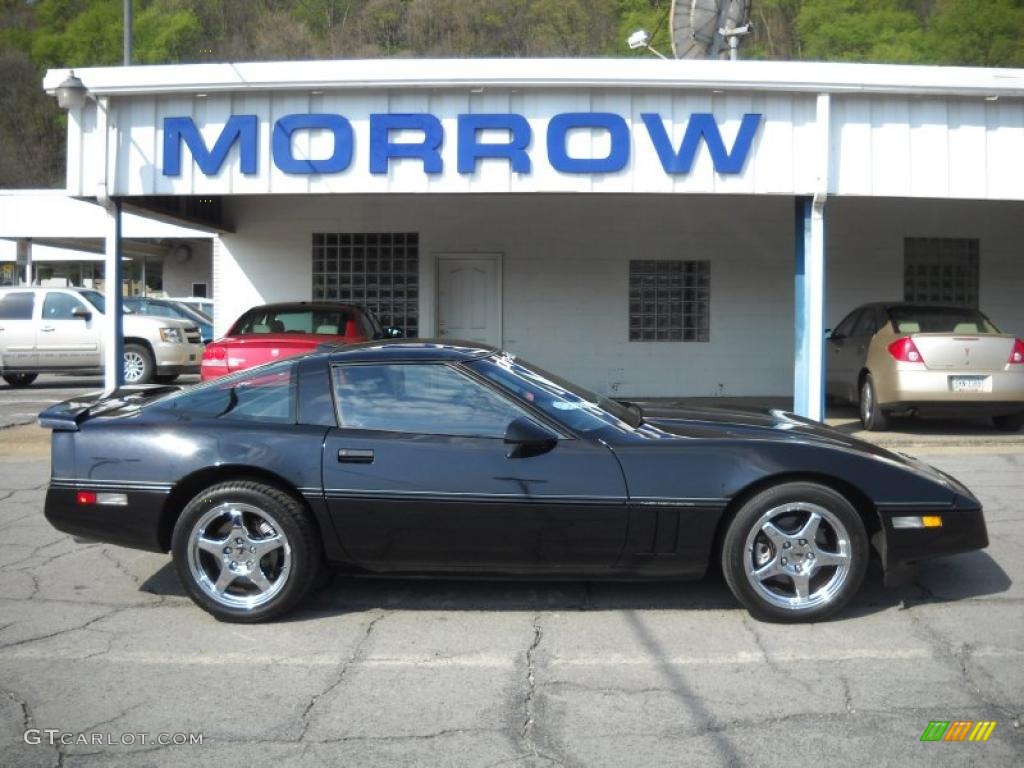 1990 Corvette Coupe - Black / Black photo #1