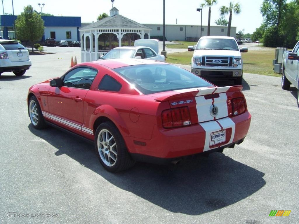 2007 Mustang Shelby GT500 Coupe - Torch Red / Black/Red photo #7