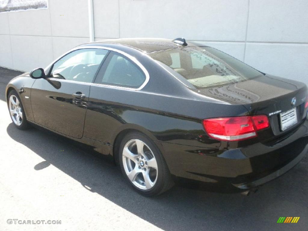 2007 3 Series 328i Coupe - Jet Black / Black photo #3