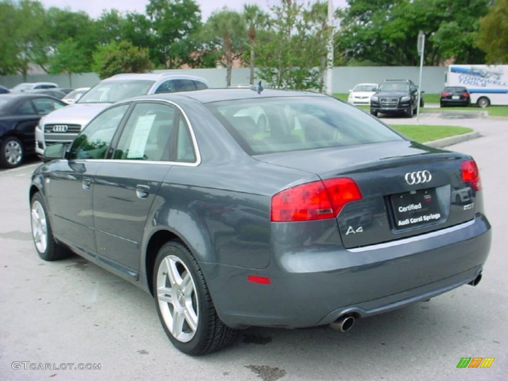 2008 A4 2.0T Sedan - Dolphin Grey Metallic / Black photo #3