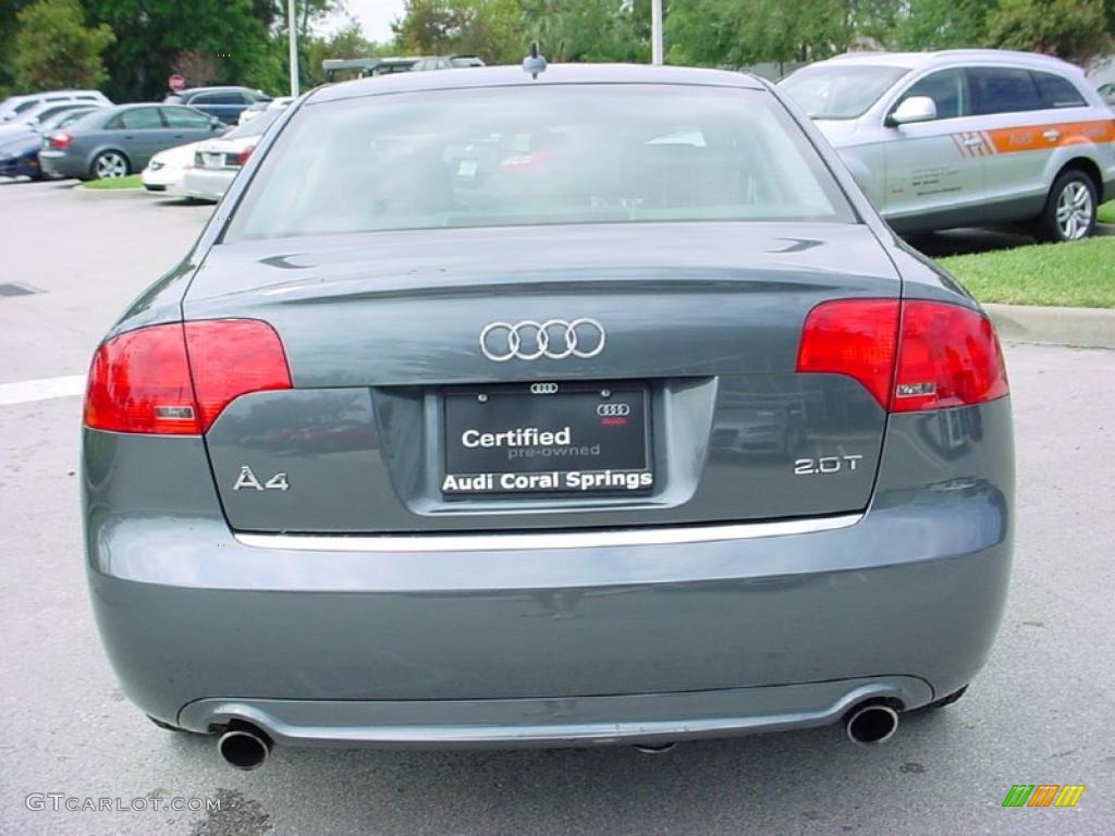 2008 A4 2.0T Sedan - Dolphin Grey Metallic / Black photo #4