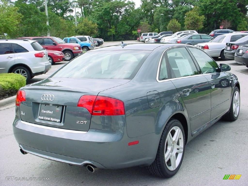 2008 A4 2.0T Sedan - Dolphin Grey Metallic / Black photo #5