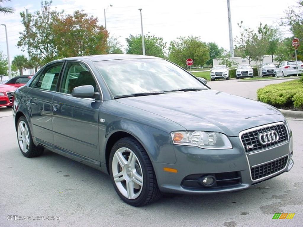 2008 A4 2.0T Sedan - Dolphin Grey Metallic / Black photo #7