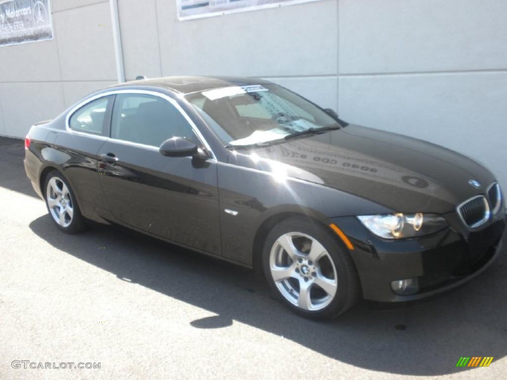 2007 3 Series 328i Coupe - Jet Black / Black photo #23
