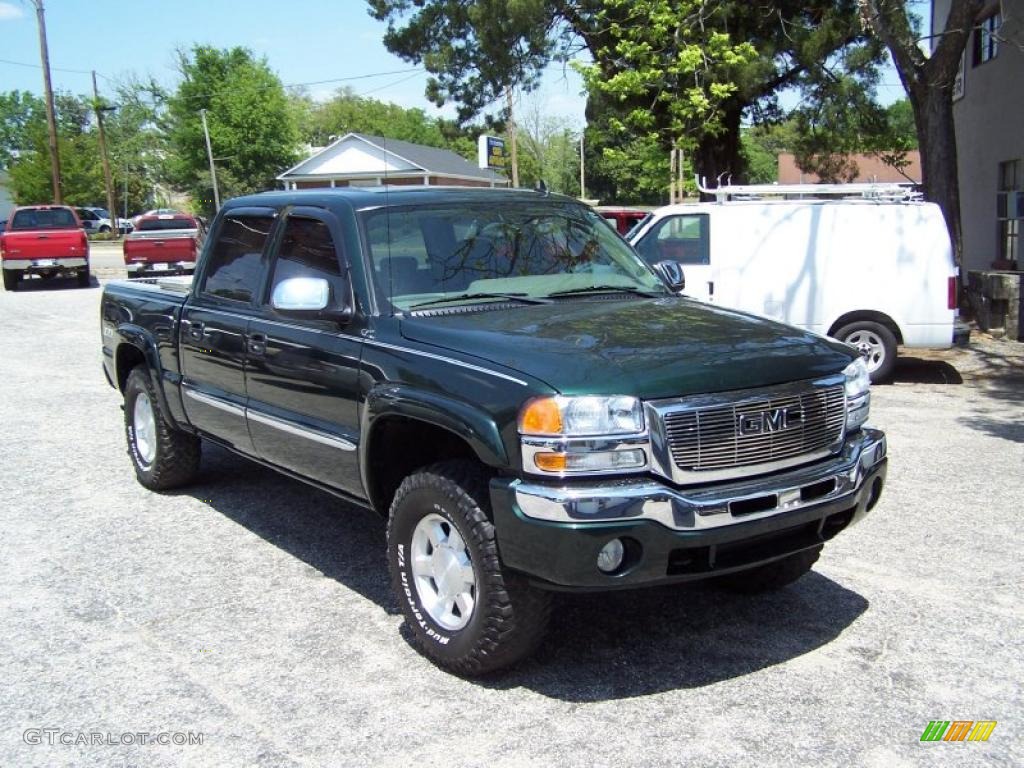 2006 Sierra 1500 SLT Z71 Crew Cab 4x4 - Polo Green Metallic / Neutral photo #3