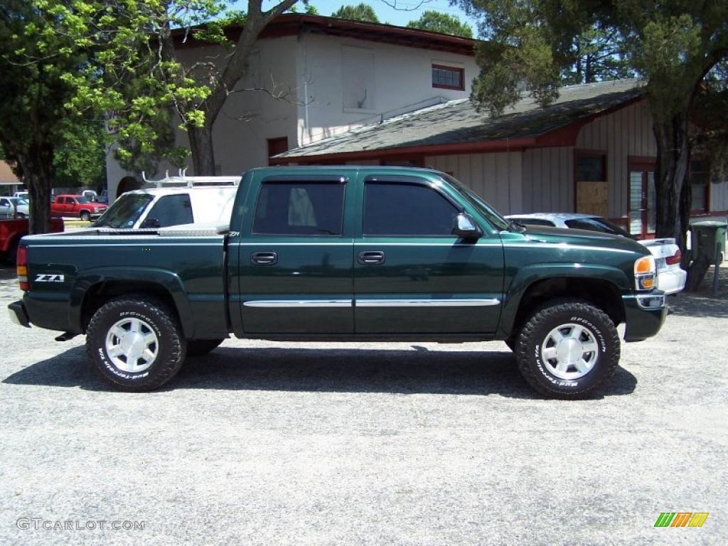 2006 Sierra 1500 SLT Z71 Crew Cab 4x4 - Polo Green Metallic / Neutral photo #4