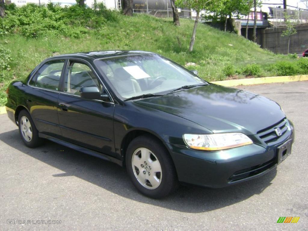 2001 Accord EX V6 Sedan - Dark Emerald Pearl / Ivory photo #4