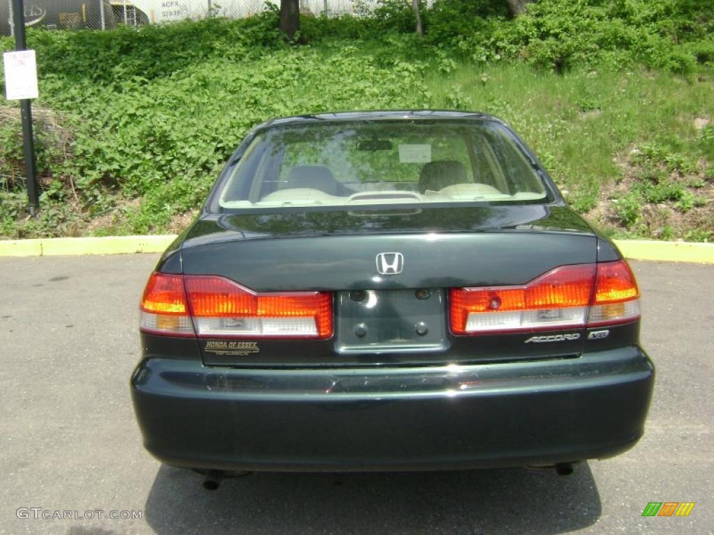 2001 Accord EX V6 Sedan - Dark Emerald Pearl / Ivory photo #7