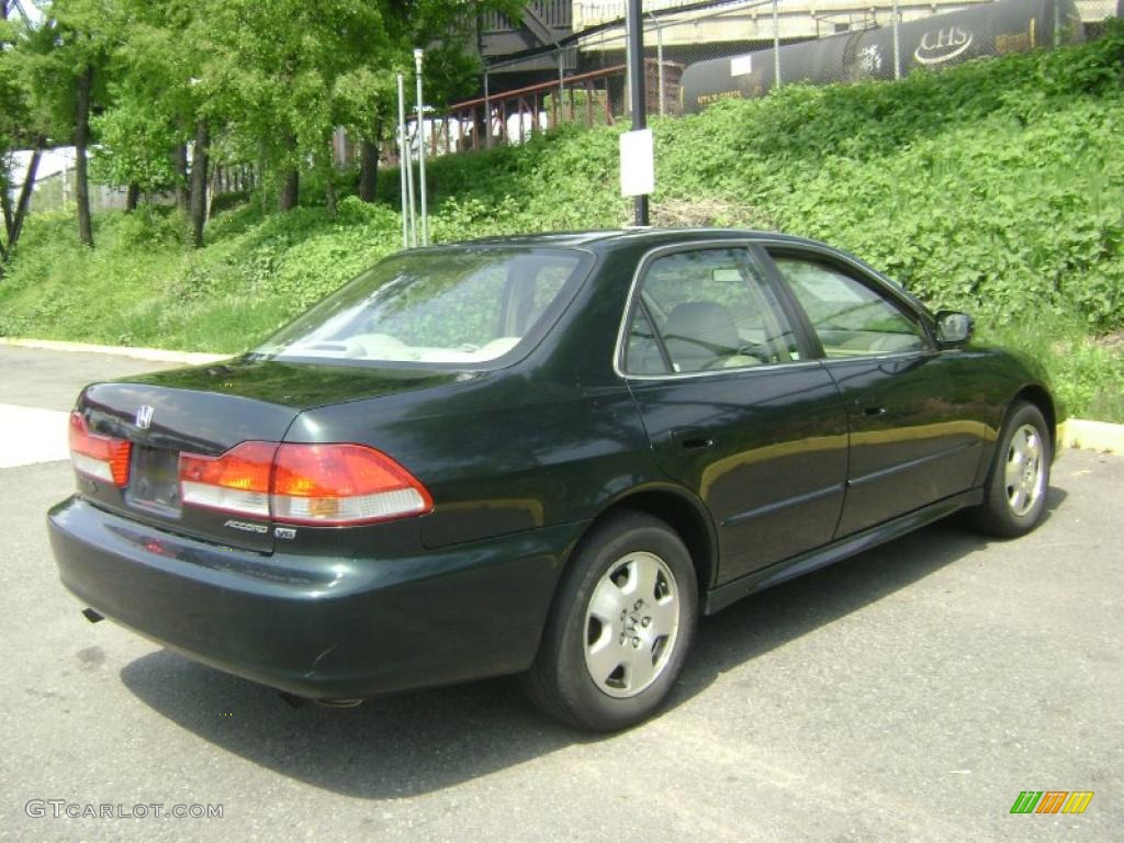 2001 Accord EX V6 Sedan - Dark Emerald Pearl / Ivory photo #8