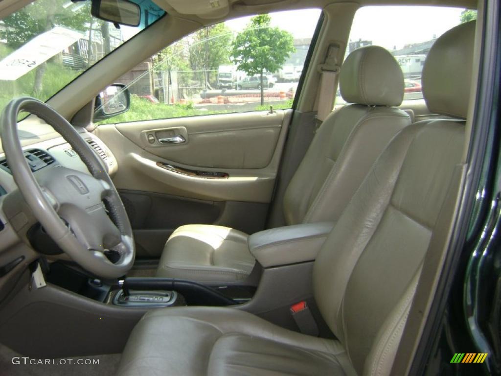2001 Accord EX V6 Sedan - Dark Emerald Pearl / Ivory photo #14