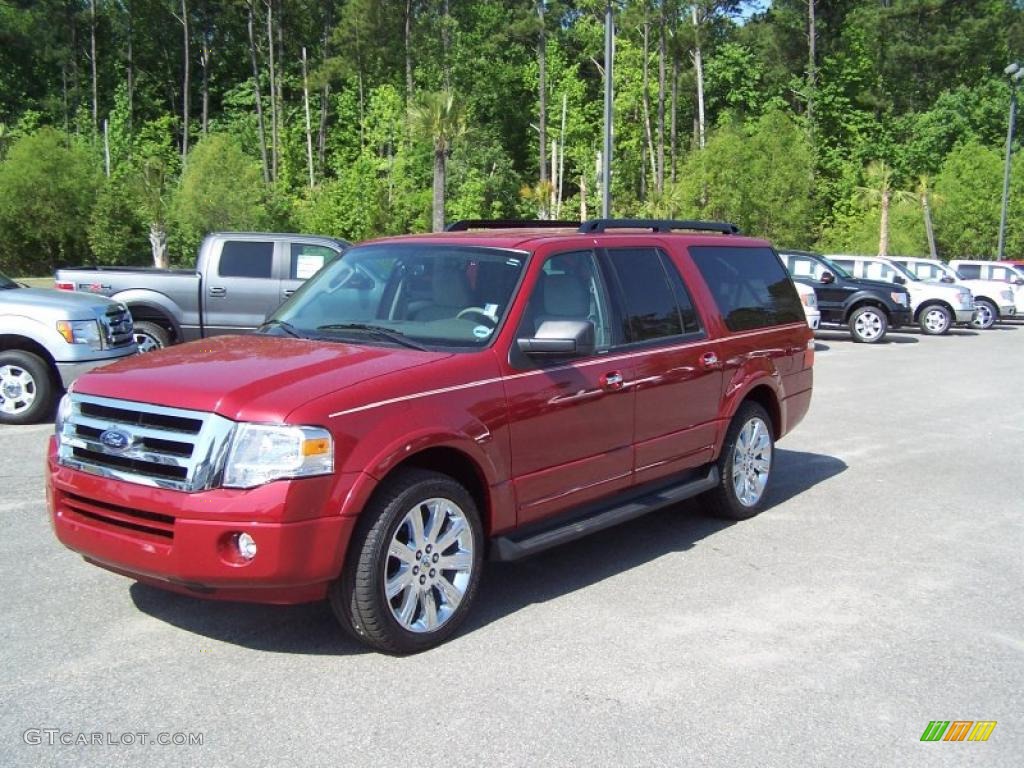 2009 Expedition EL XLT - Sangria Red Metallic / Stone photo #1