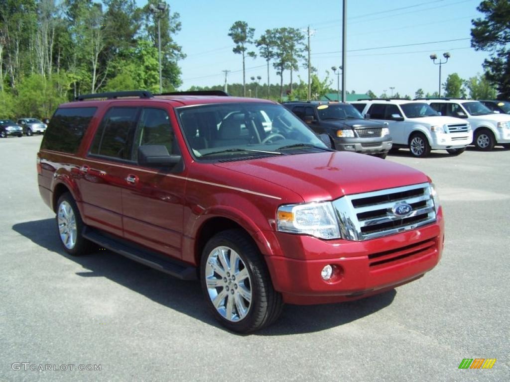 2009 Expedition EL XLT - Sangria Red Metallic / Stone photo #3