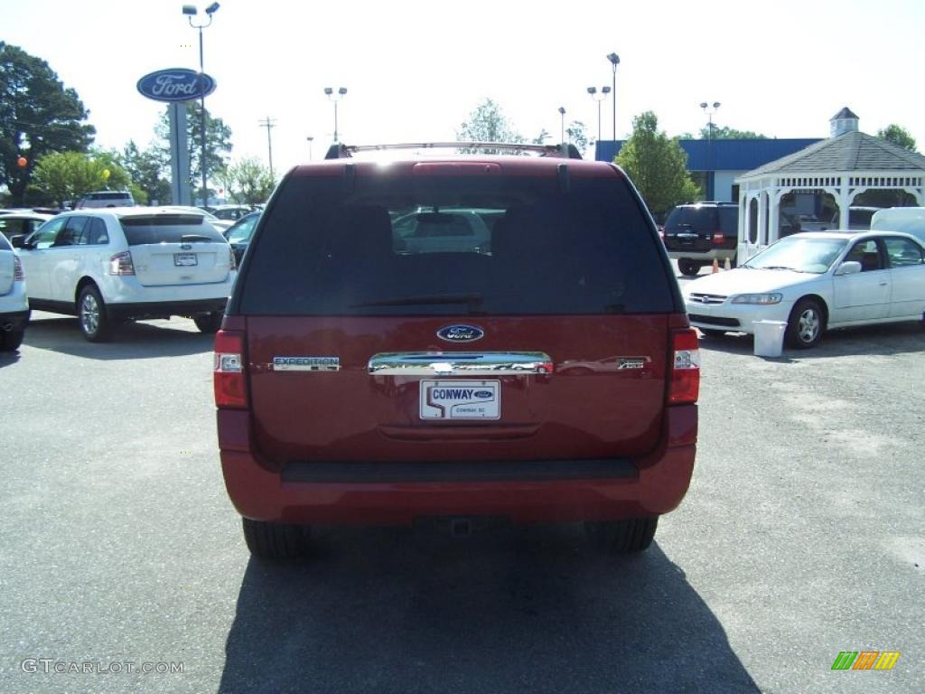 2009 Expedition EL XLT - Sangria Red Metallic / Stone photo #6