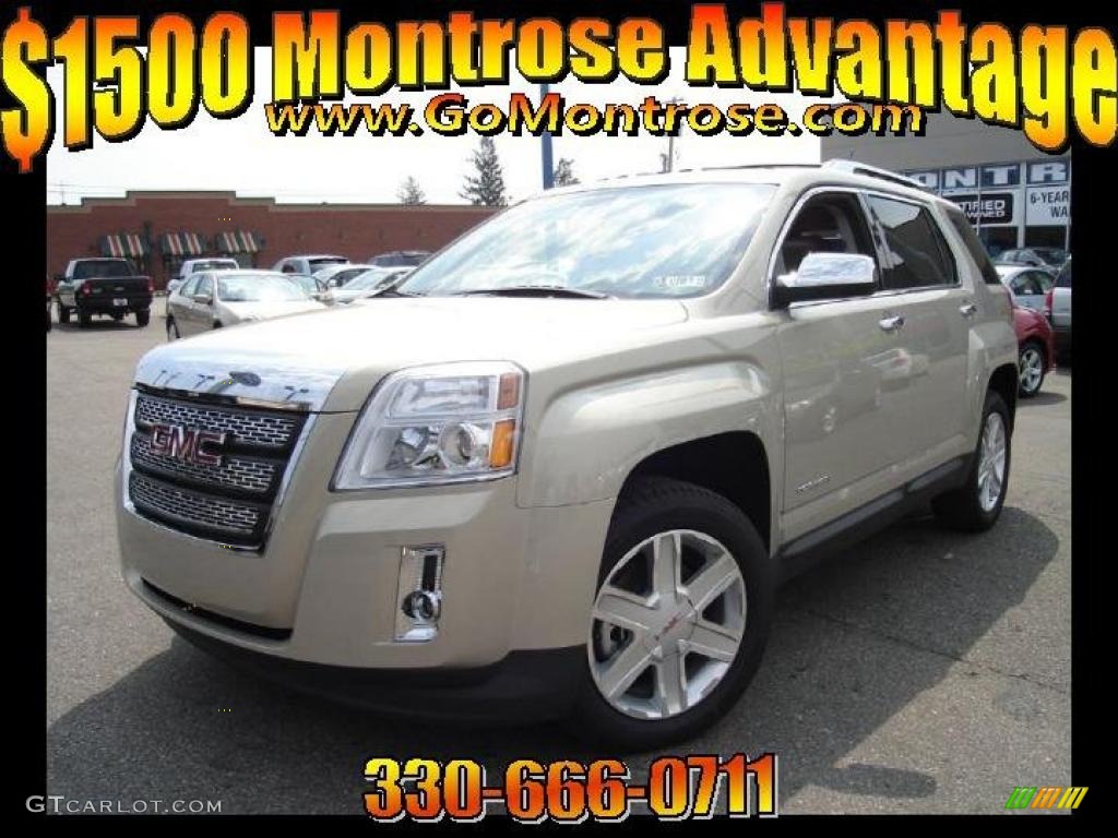 2010 Terrain SLT AWD - Gold Mist Metallic / Jet Black photo #1