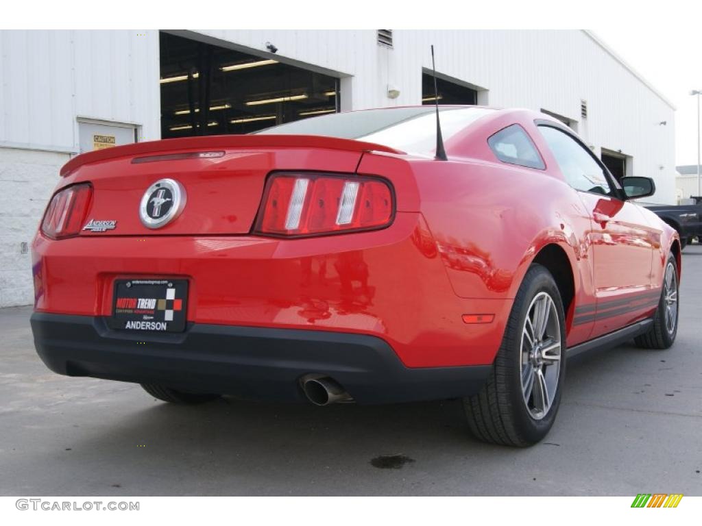 2010 Mustang V6 Premium Coupe - Torch Red / Stone photo #7