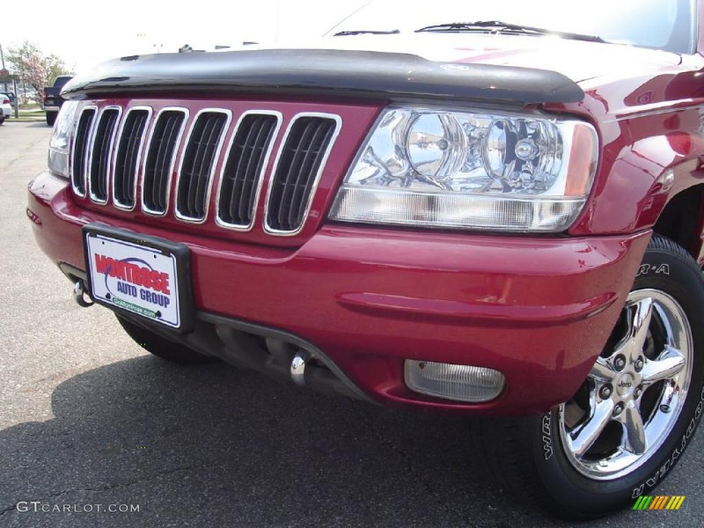 2002 Grand Cherokee Overland 4x4 - Inferno Red Tinted Pearlcoat / Dark Slate Gray/Light Slate Gray photo #9