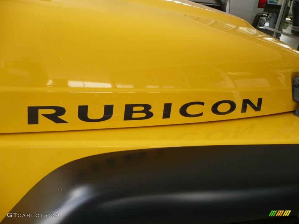 2004 Wrangler Rubicon 4x4 - Solar Yellow / Dark Slate Gray photo #14