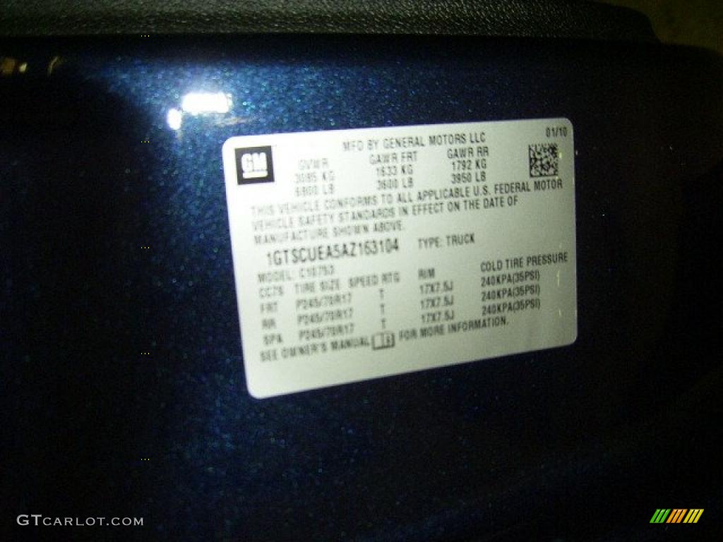 2010 Sierra 1500 Extended Cab - Midnight Blue Metallic / Dark Titanium photo #41