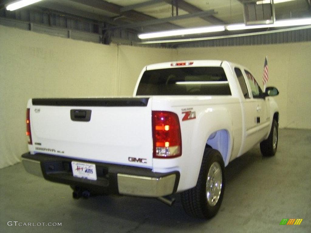 2010 Sierra 1500 SLE Extended Cab - Summit White / Ebony photo #4