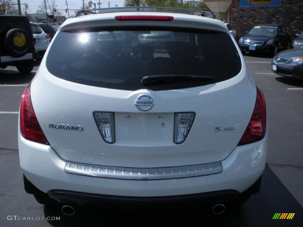 2007 Murano S AWD - Glacier Pearl White / Cafe Latte photo #6