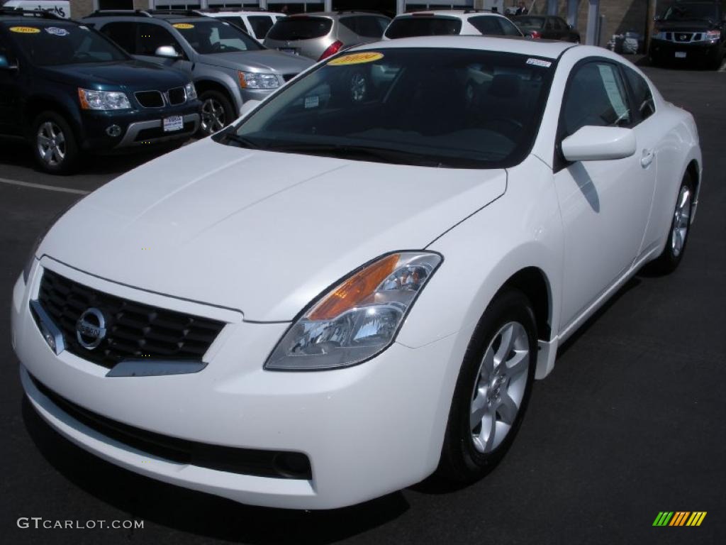 2009 Altima 2.5 S Coupe - Winter Frost Pearl / Charcoal photo #1
