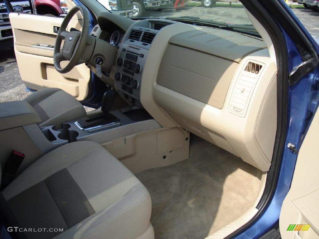 2009 Escape XLT V6 4WD - Sport Blue Metallic / Camel photo #20