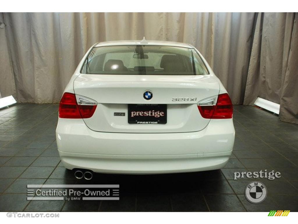 2008 3 Series 328xi Sedan - Alpine White / Black photo #3